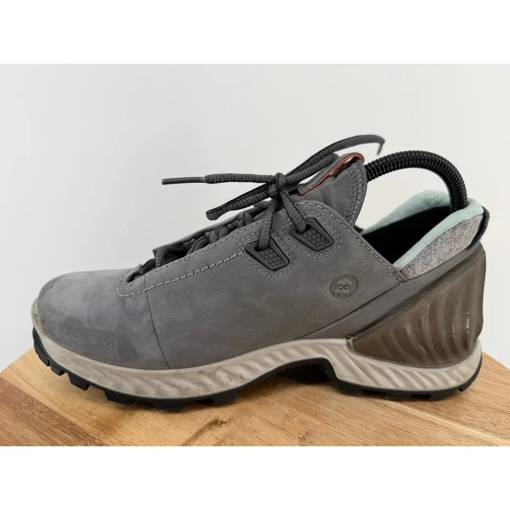 ECCO Exohike Low Gore-Tex Hiking‎ Shows Gray Nubuck Womens 39 US 8-8.5